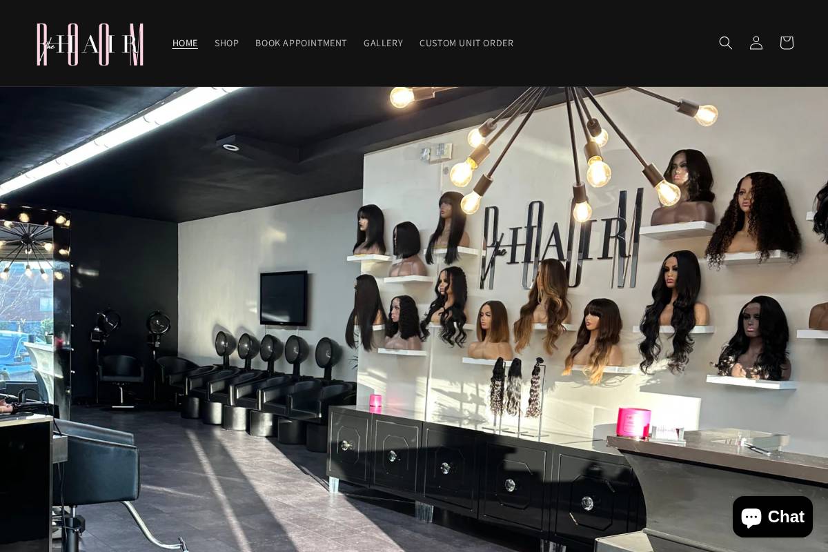 the-hairroom.com homepage screenshot