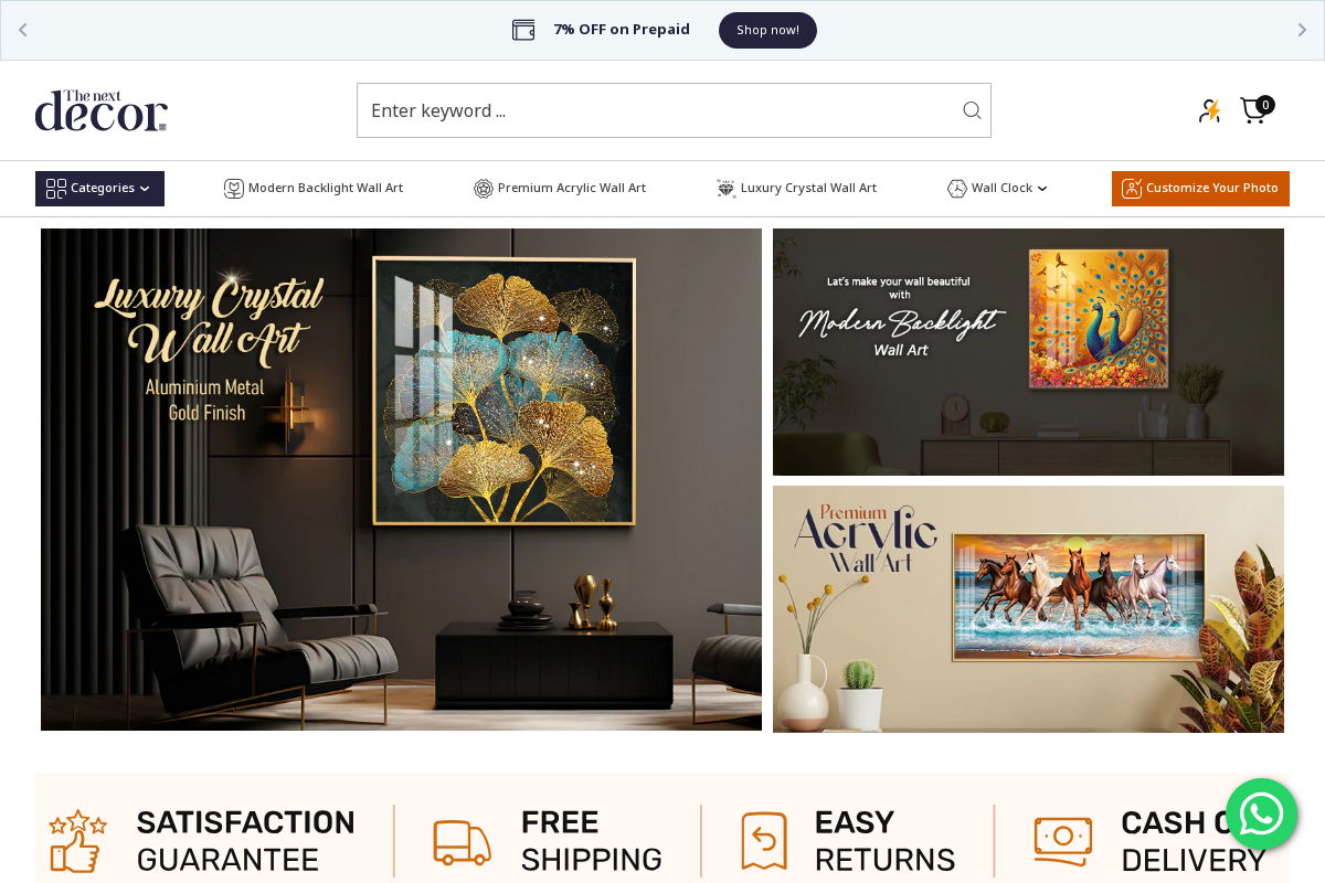 The Next Decor homepage screenshot