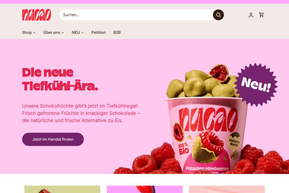 the-nu-company.com homepage screenshot