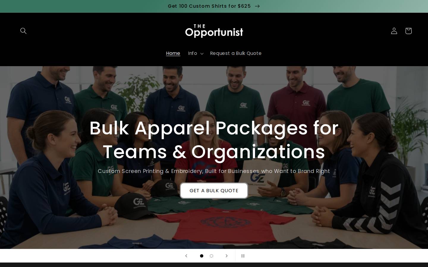 the-opportunist.com homepage screenshot