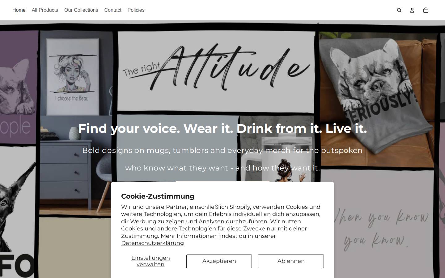 the-right-attitude.com homepage screenshot