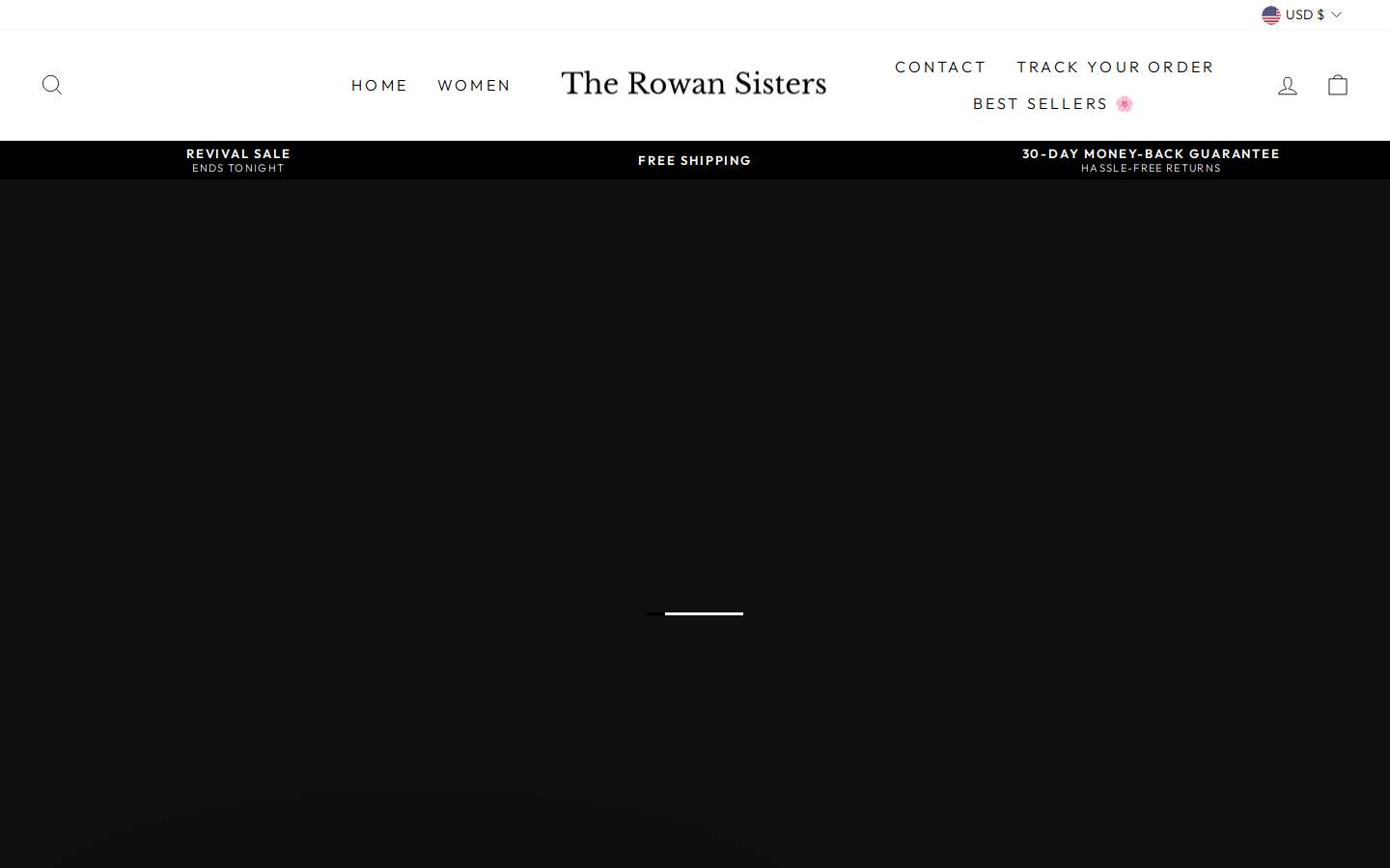 The Rowan Sisters homepage screenshot