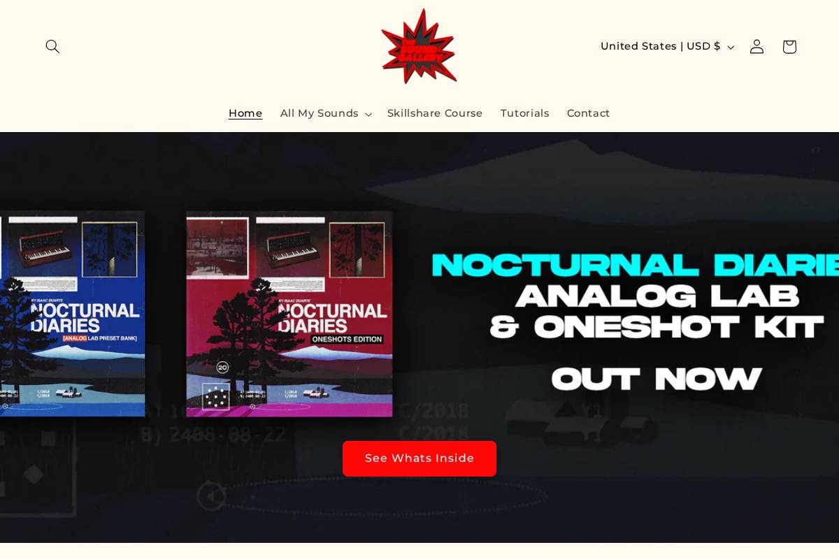 the-soundgallery.com homepage screenshot