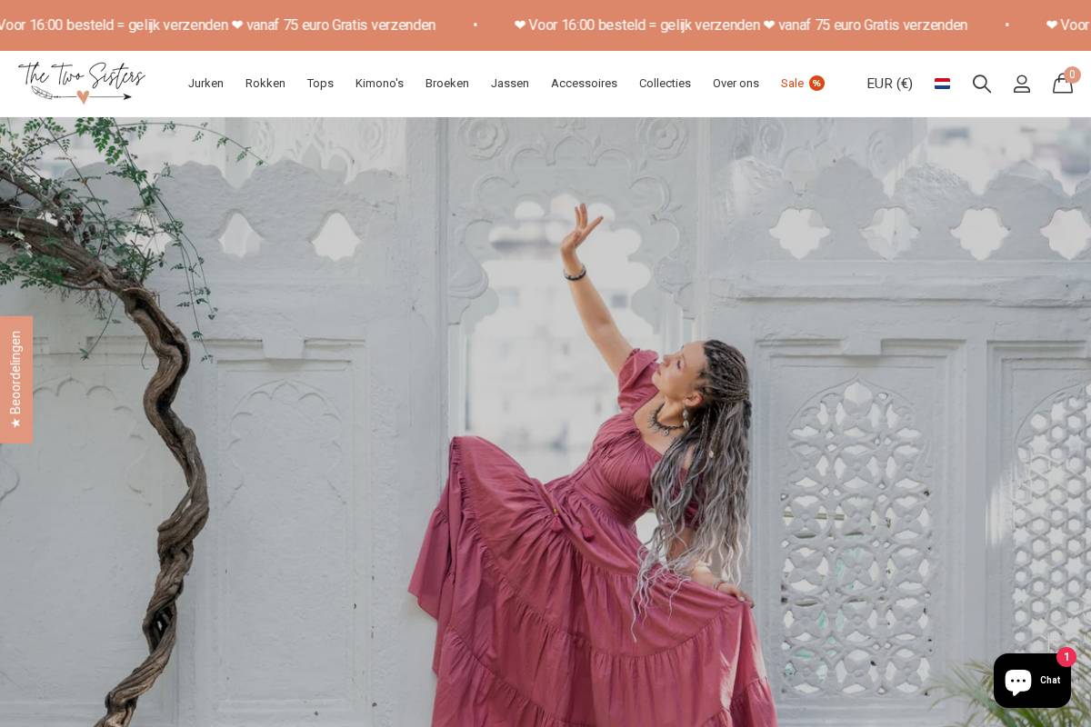 TwoSisters homepage screenshot