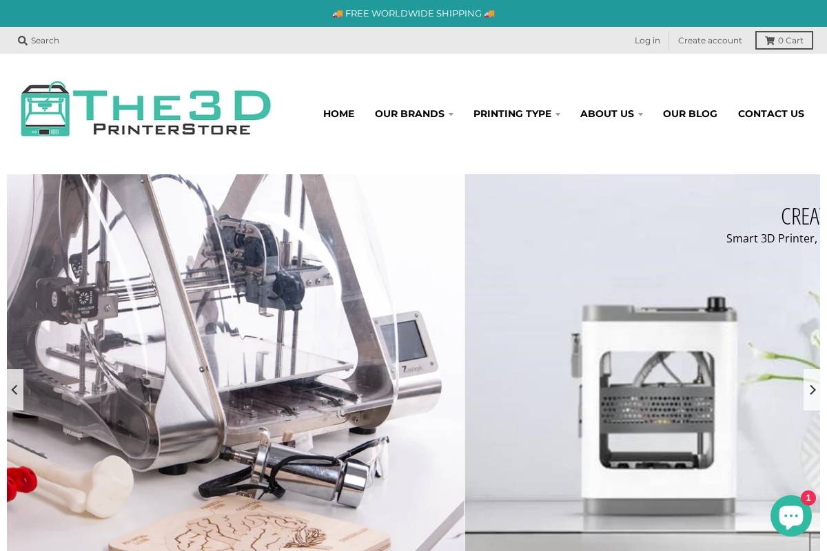 The3dprinterstore homepage screenshot