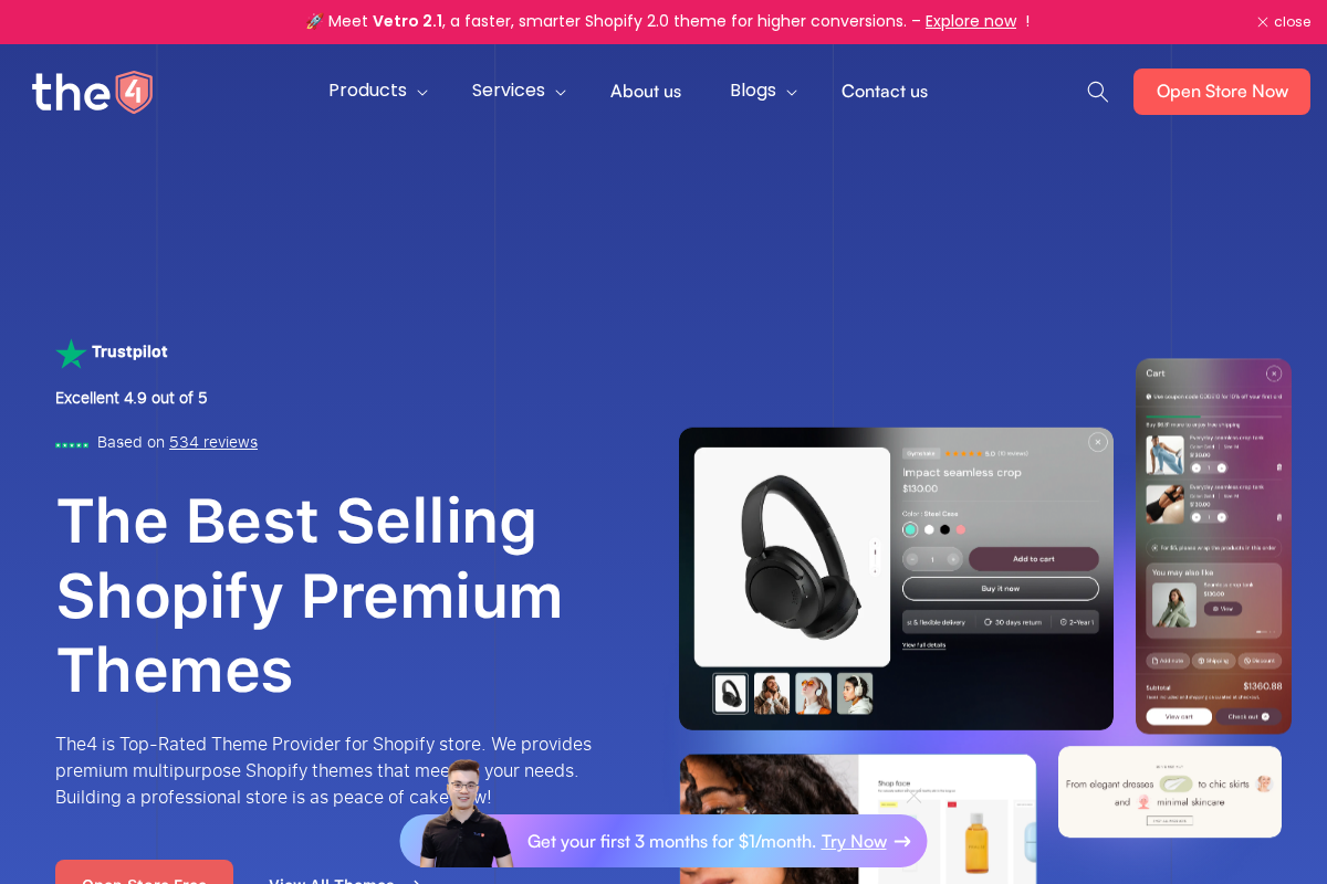 The4Studio homepage screenshot