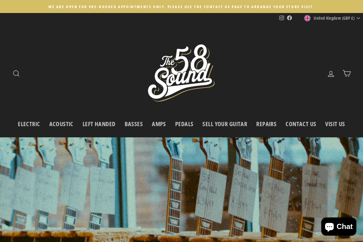 The 58 Sound homepage screenshot