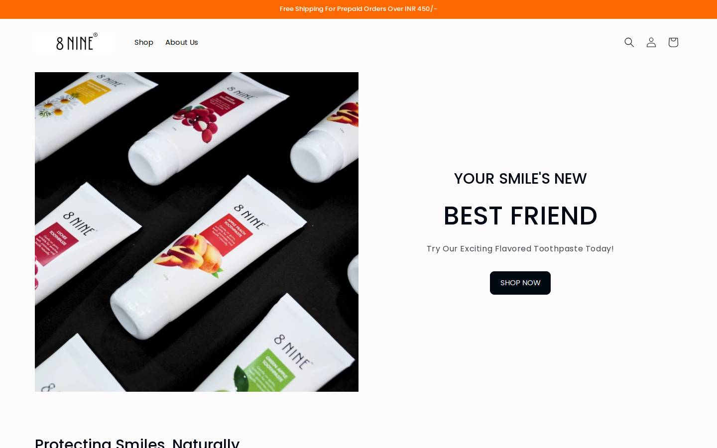 the8nine.com homepage screenshot