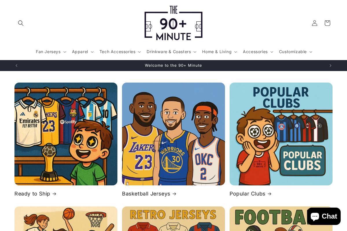 the90plus.com homepage screenshot