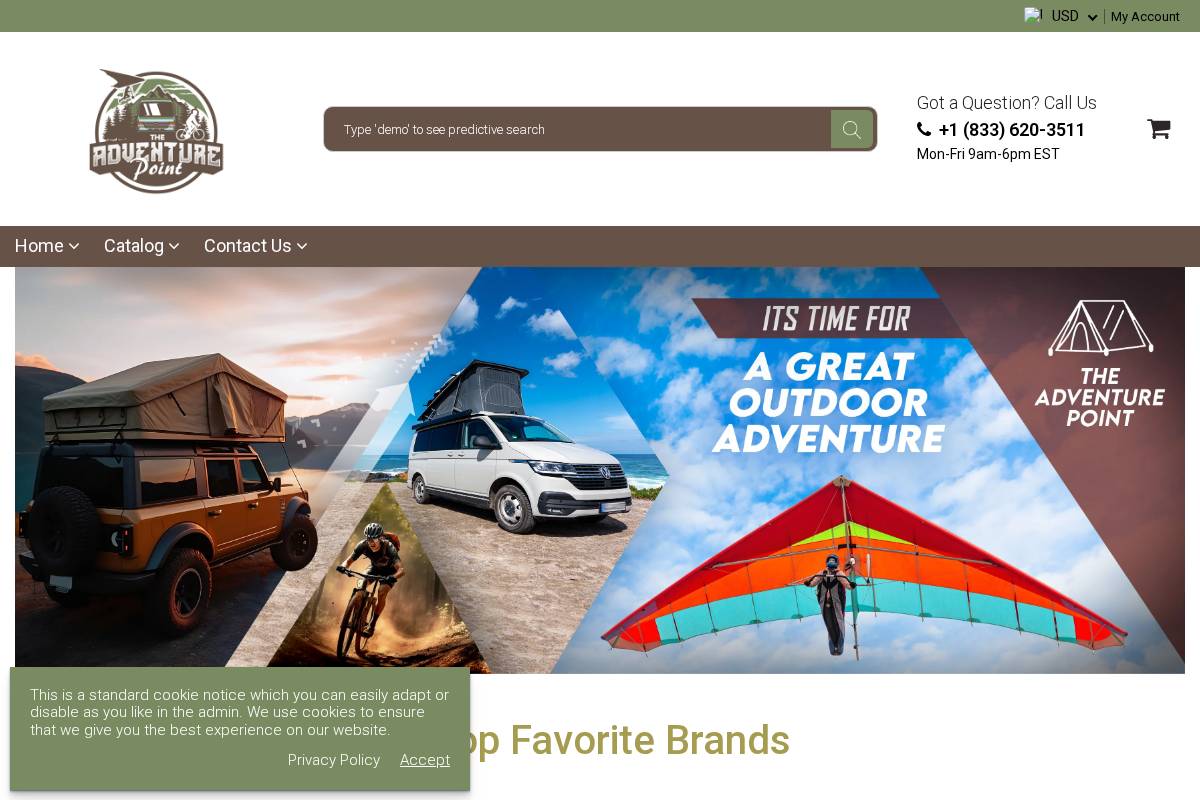 theadventurepoint.com homepage screenshot