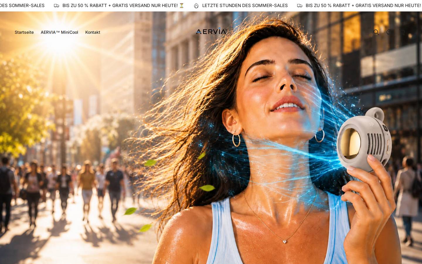 theaervia.com homepage screenshot