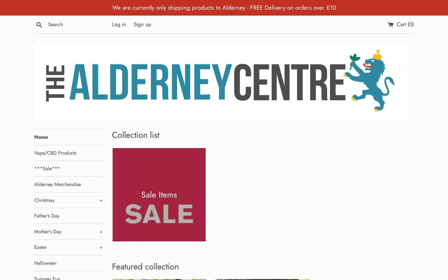 thealderneycentre.com homepage screenshot