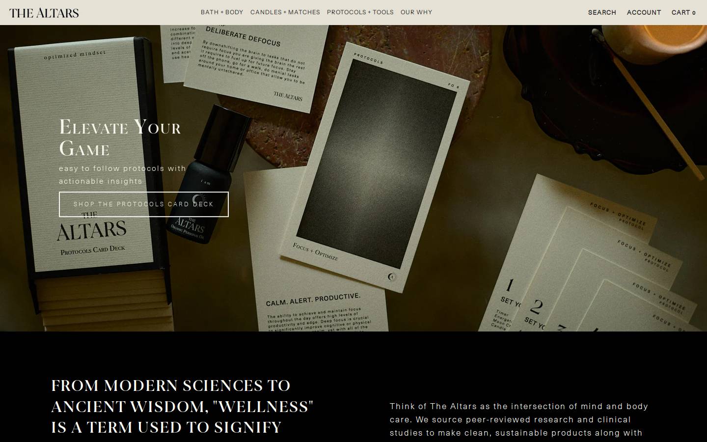 thealtars.com homepage screenshot