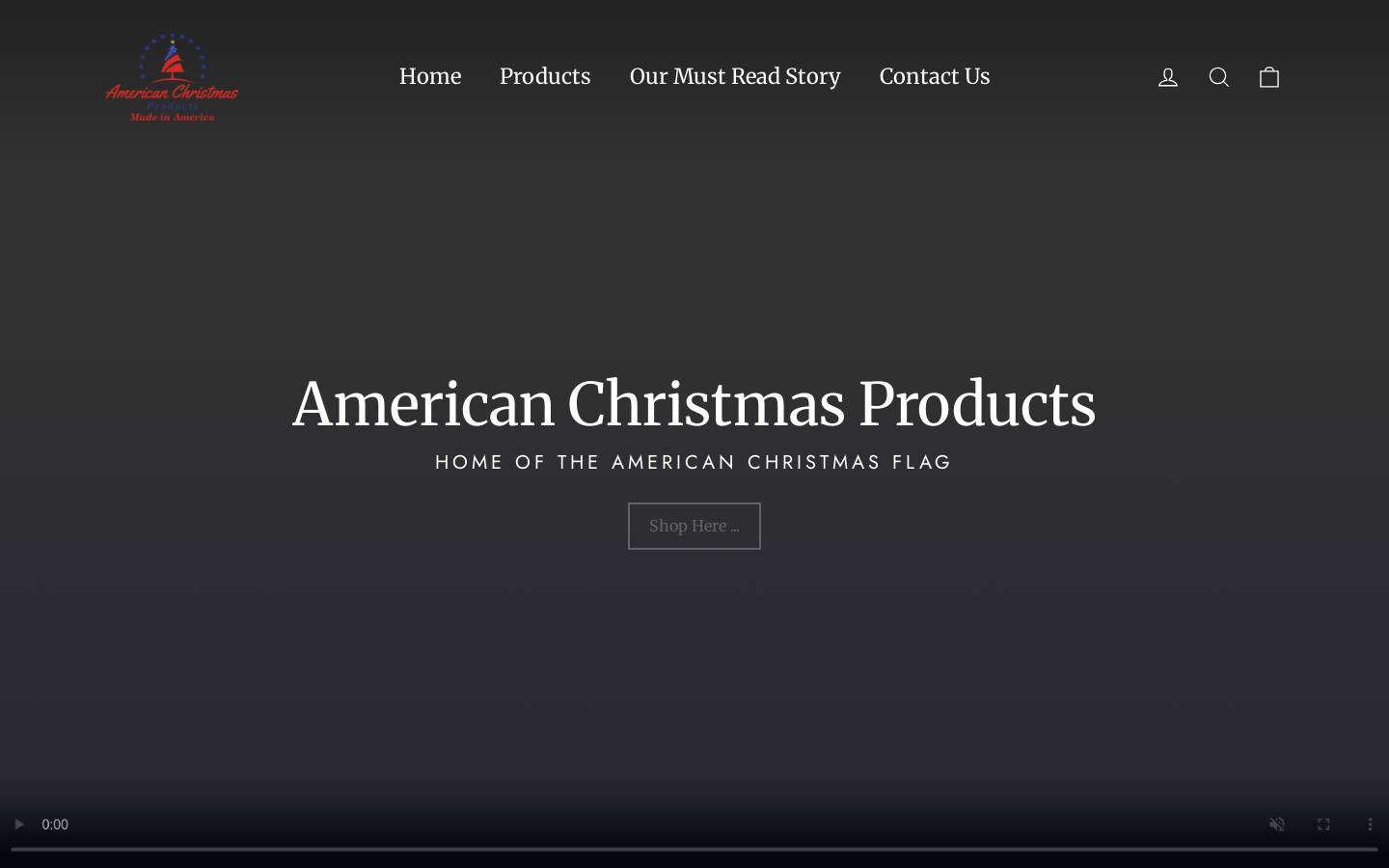 theamericanchristmasflag.com homepage screenshot