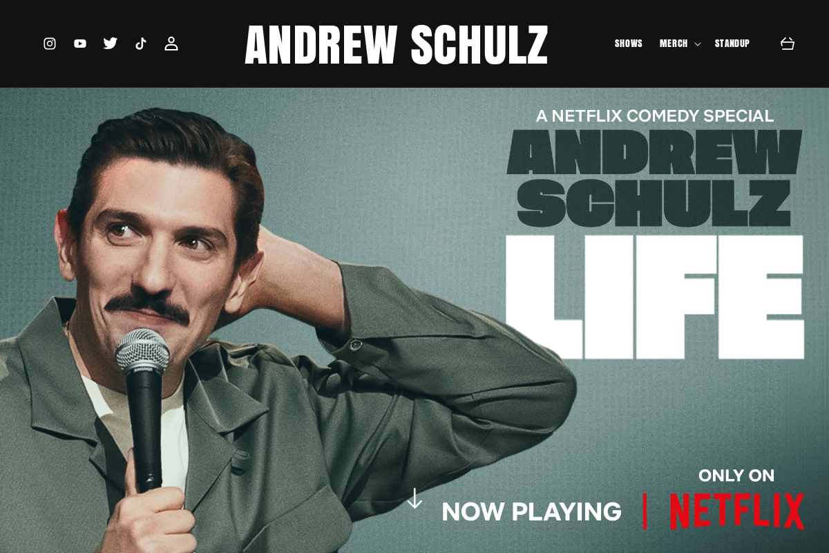 theandrewschulz.com homepage screenshot