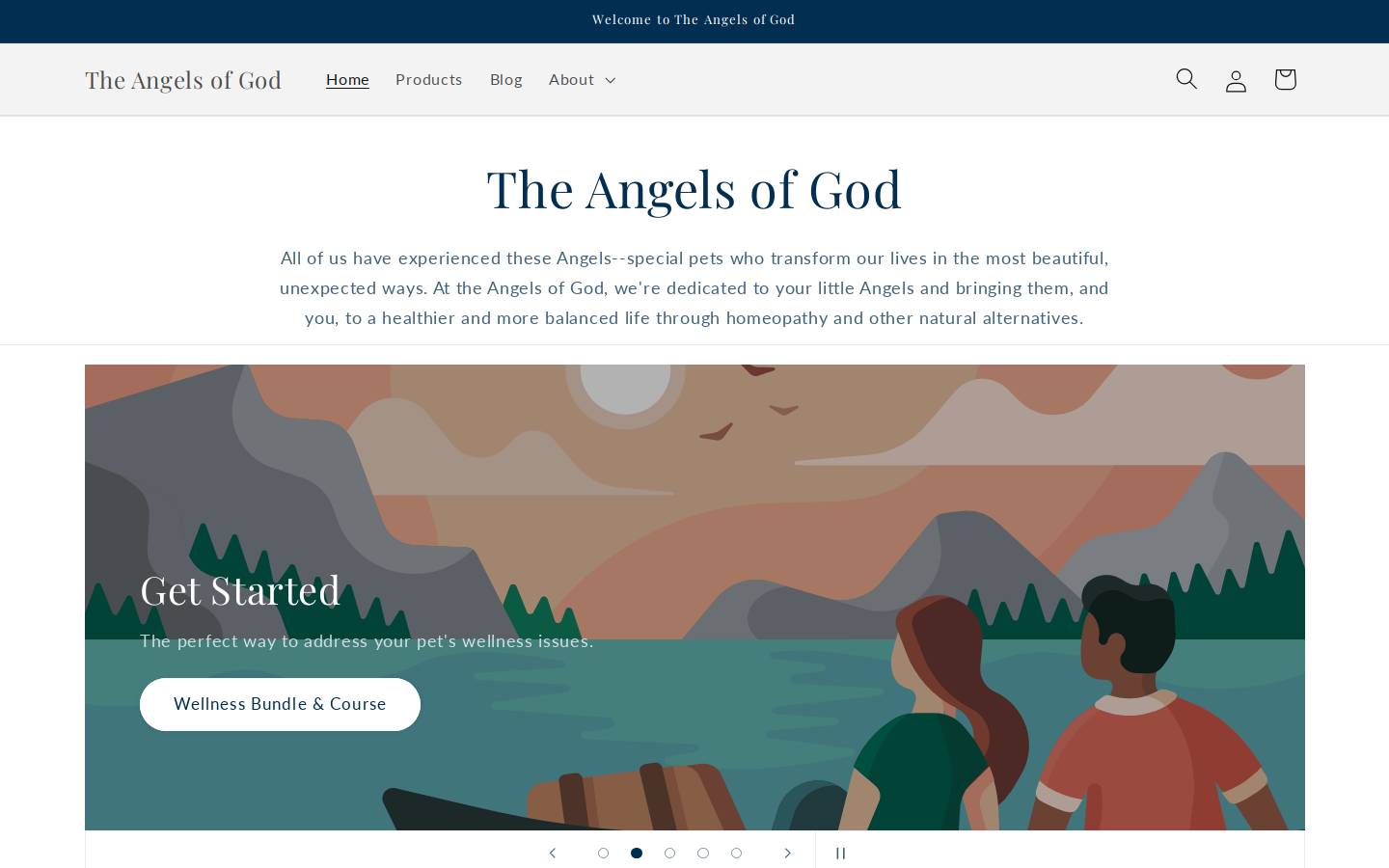 theangelsofgod.com homepage screenshot