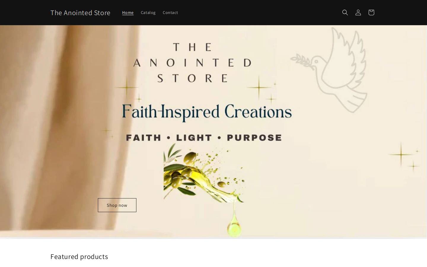 theanointedstore.com homepage screenshot