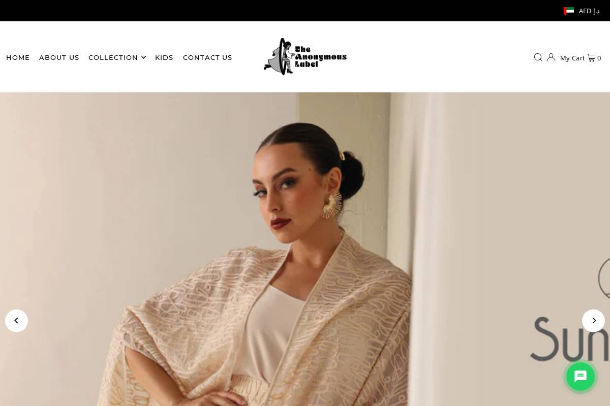 theanonymouslabel.com homepage screenshot