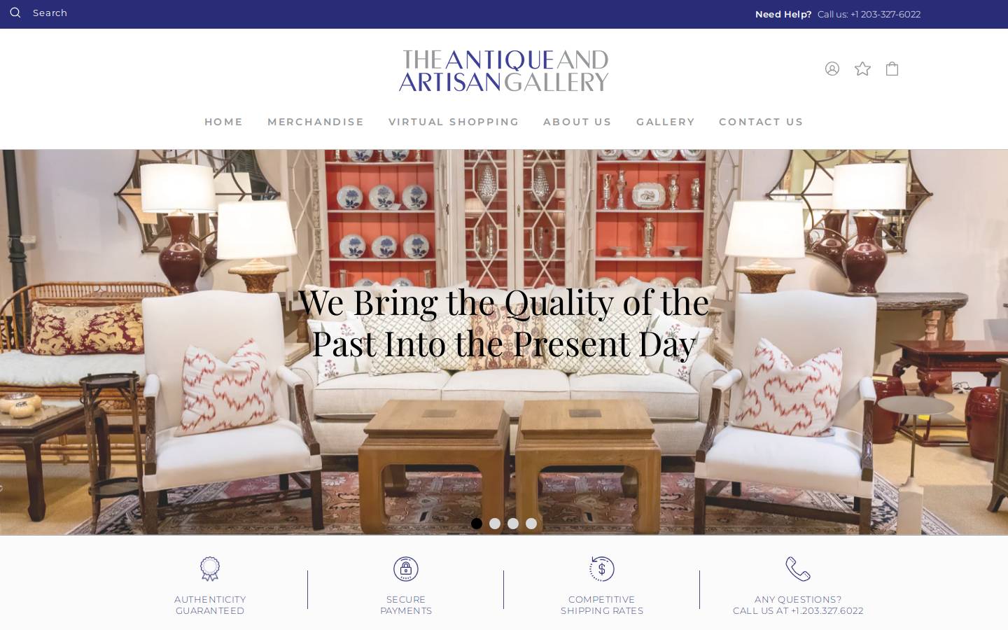 theantiqueandartisangallery.com homepage screenshot