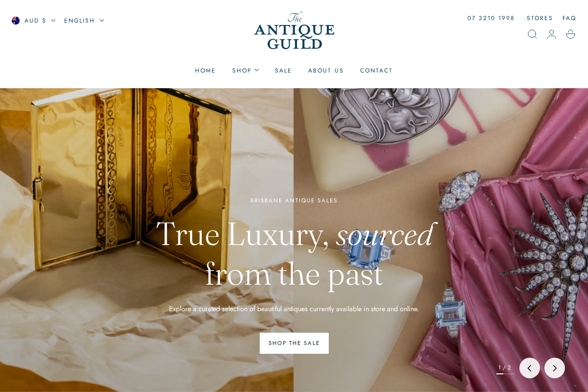 theantiqueguild.com.au homepage screenshot
