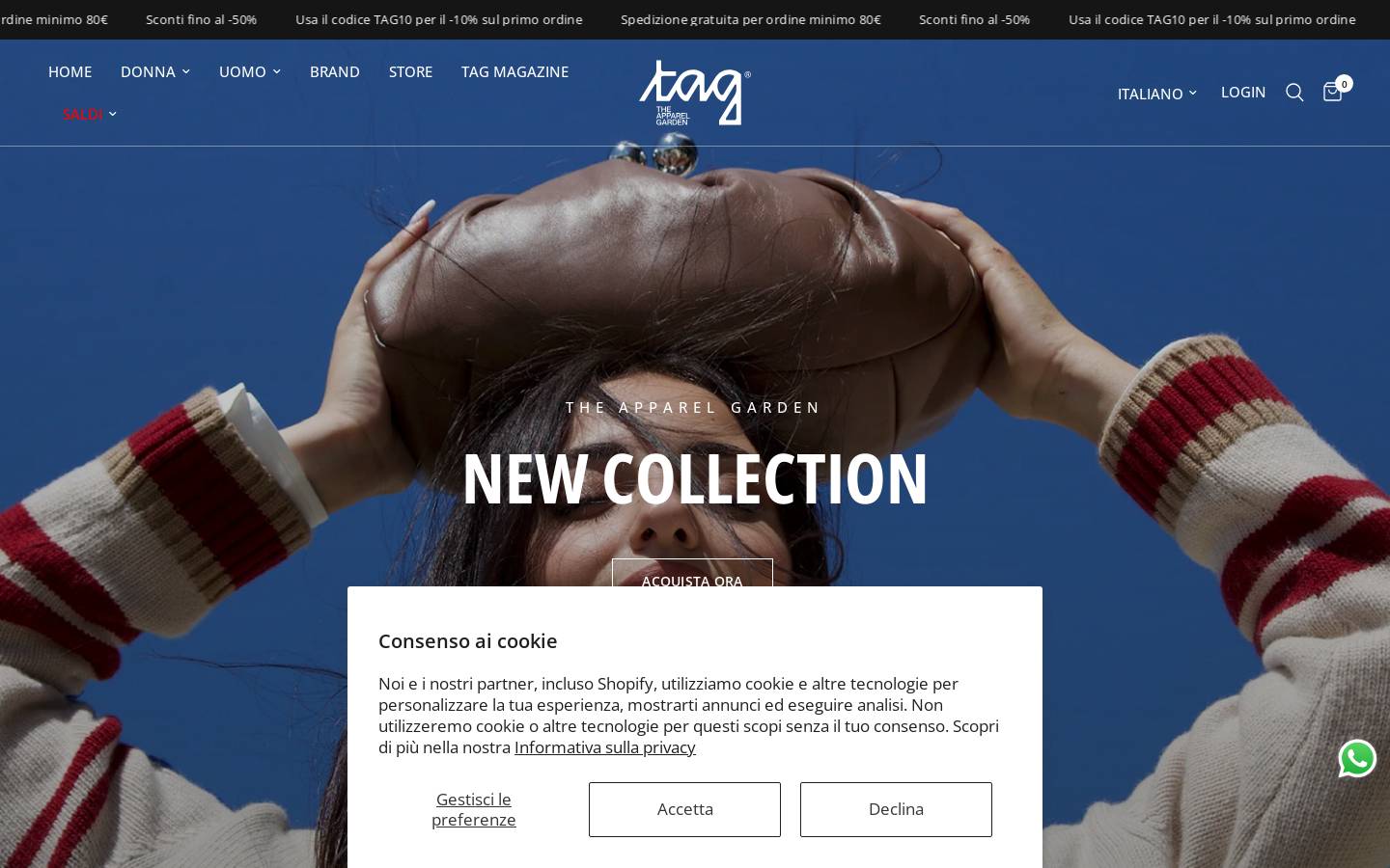 The Apparel Garden homepage screenshot