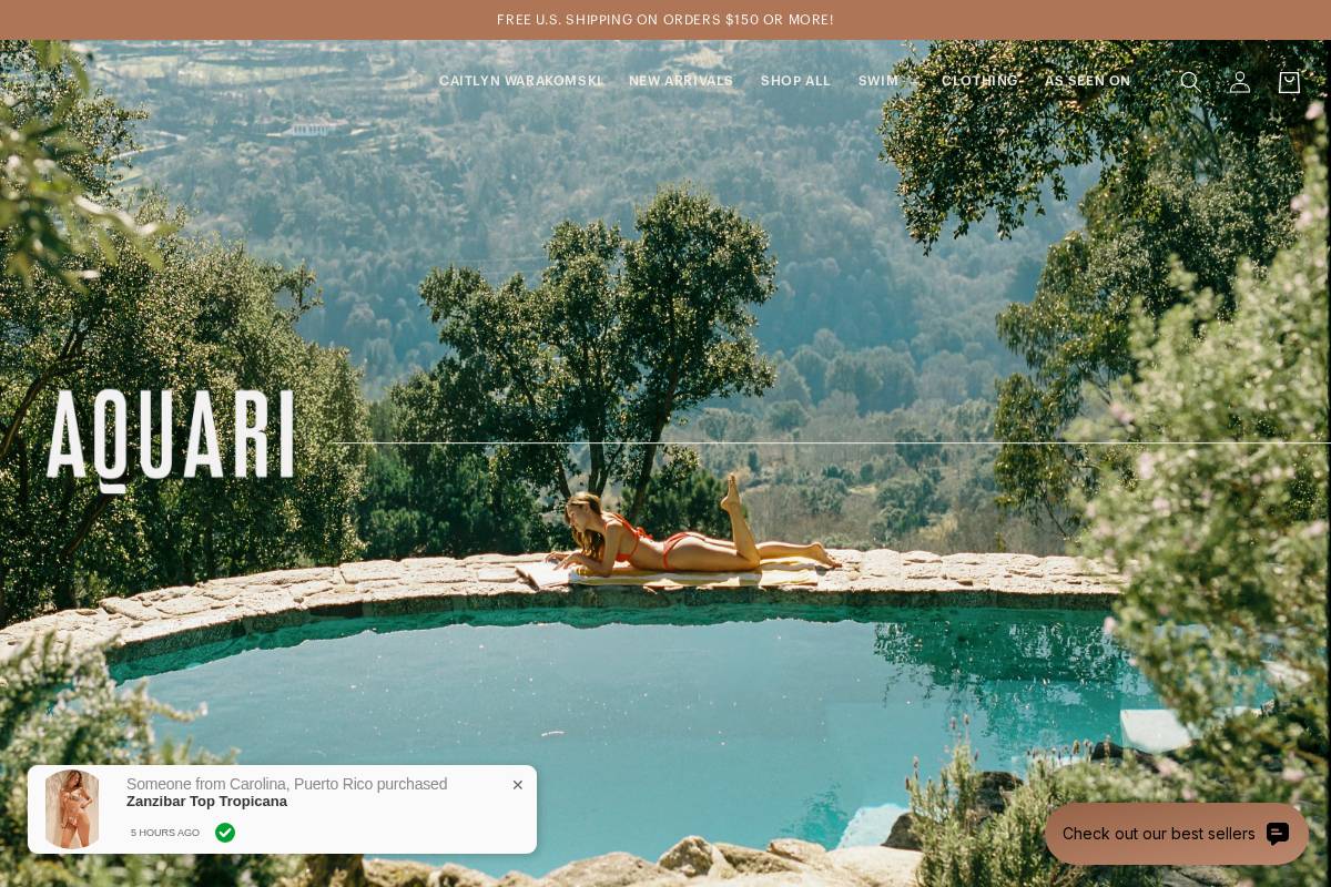 theaquari.com homepage screenshot