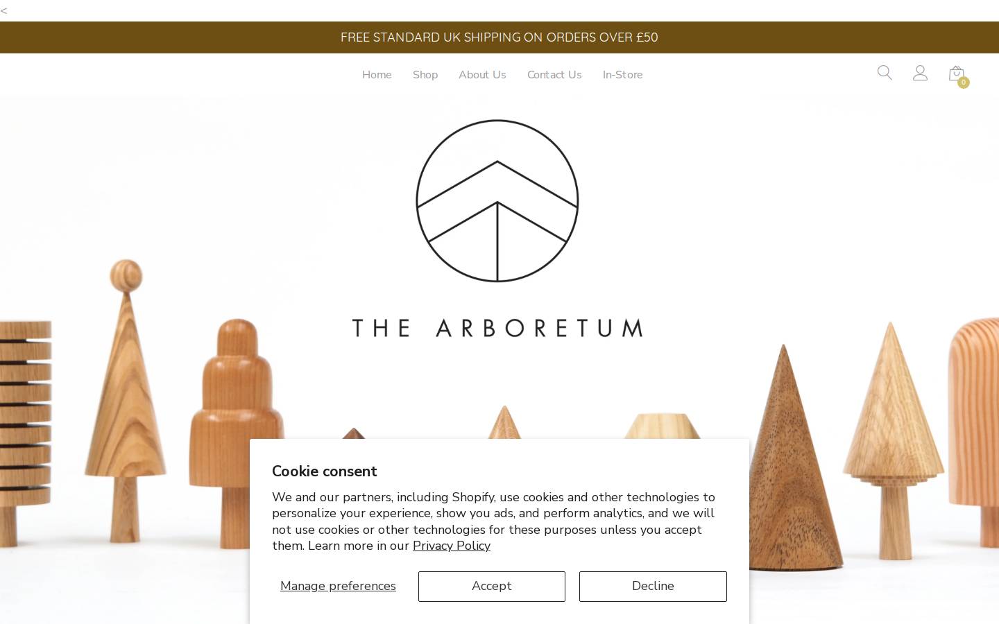 Thearboretum homepage screenshot