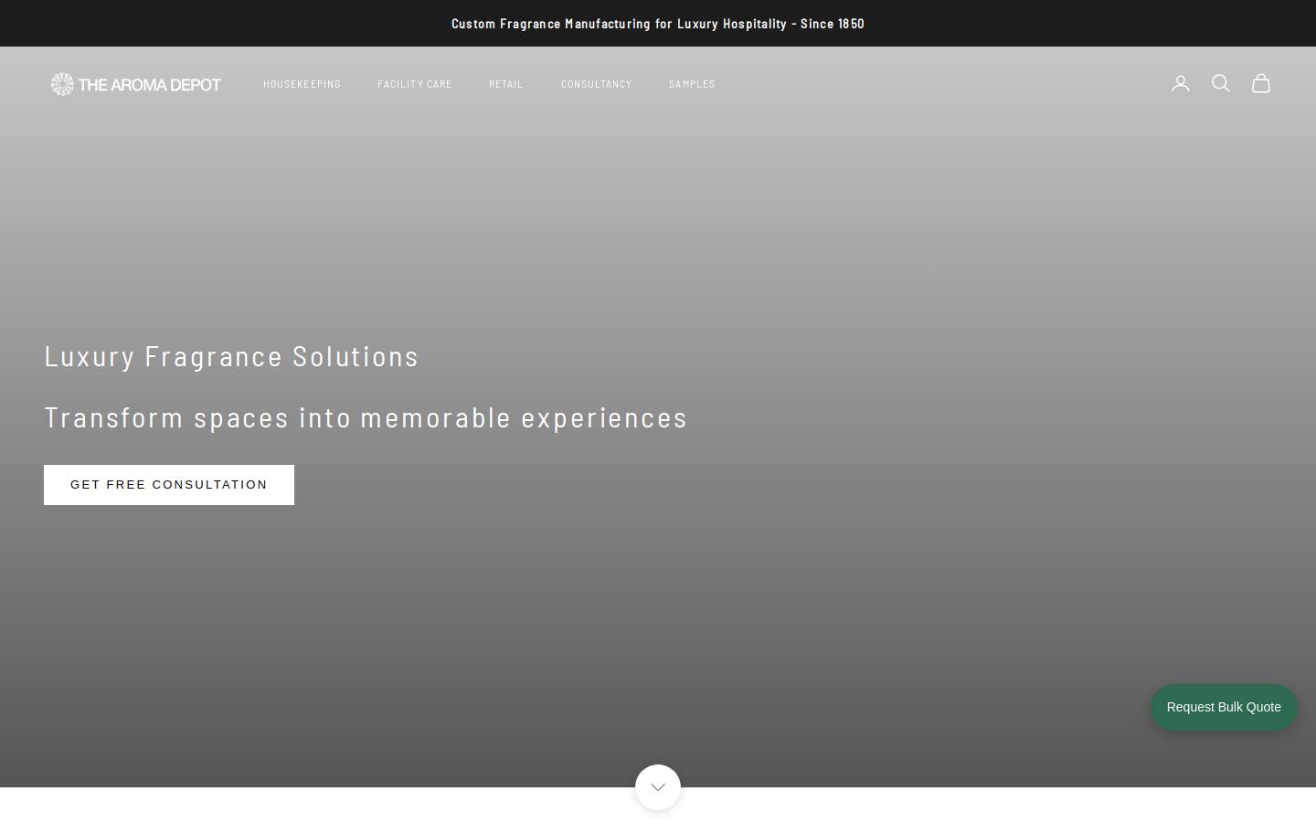 thearomadepot.com homepage screenshot