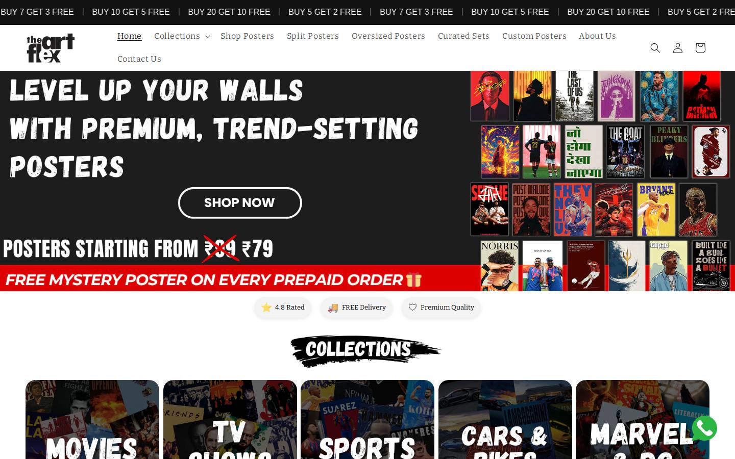 theartflex.com homepage screenshot