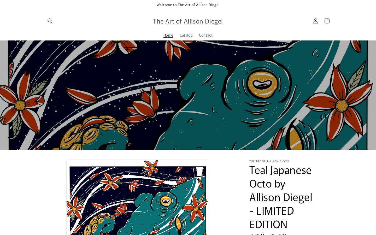 theartofallisondiegel.com homepage screenshot