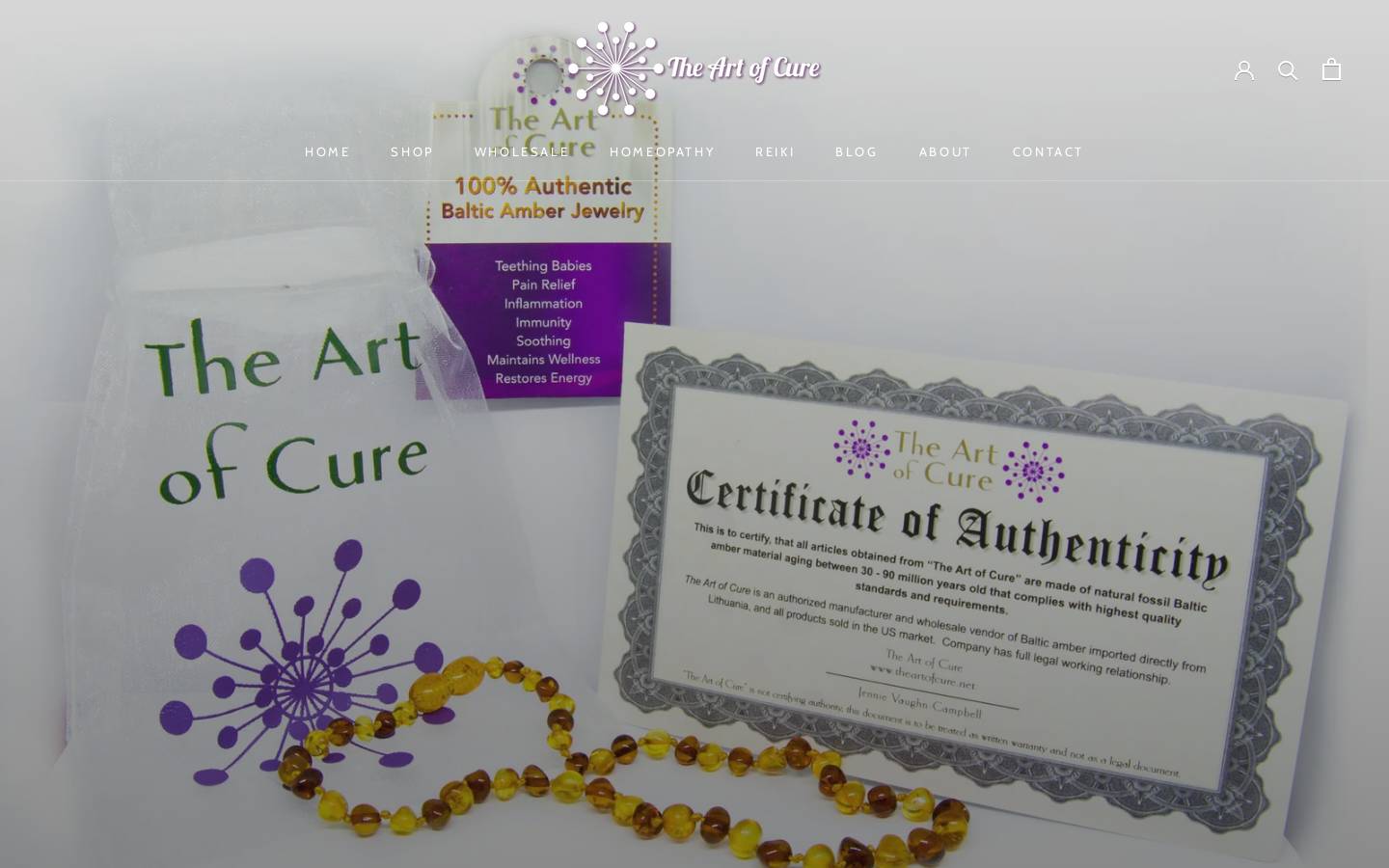 theartofcure.net homepage screenshot