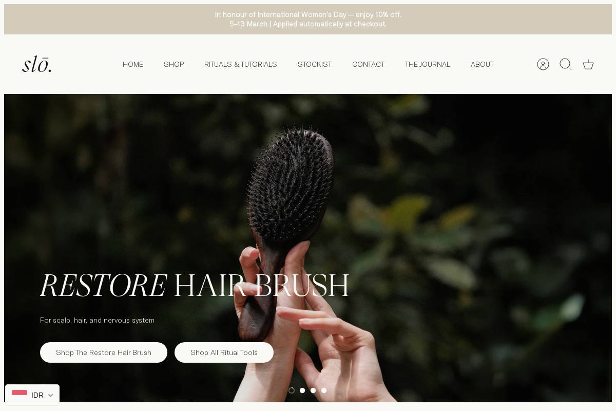 theartofsloliving.com homepage screenshot