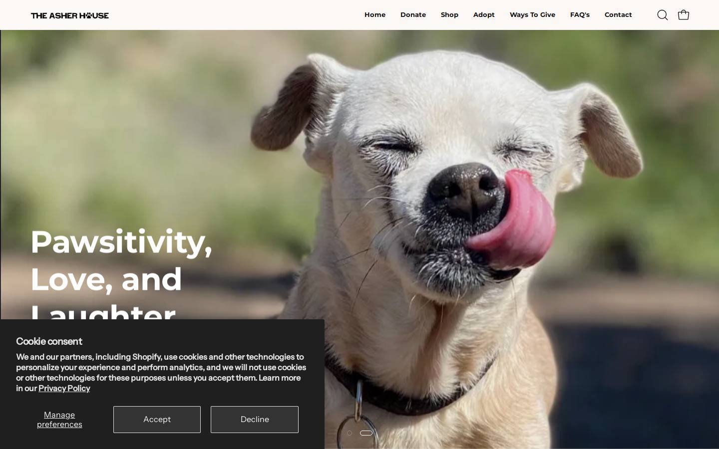 theasherhouse.com homepage screenshot