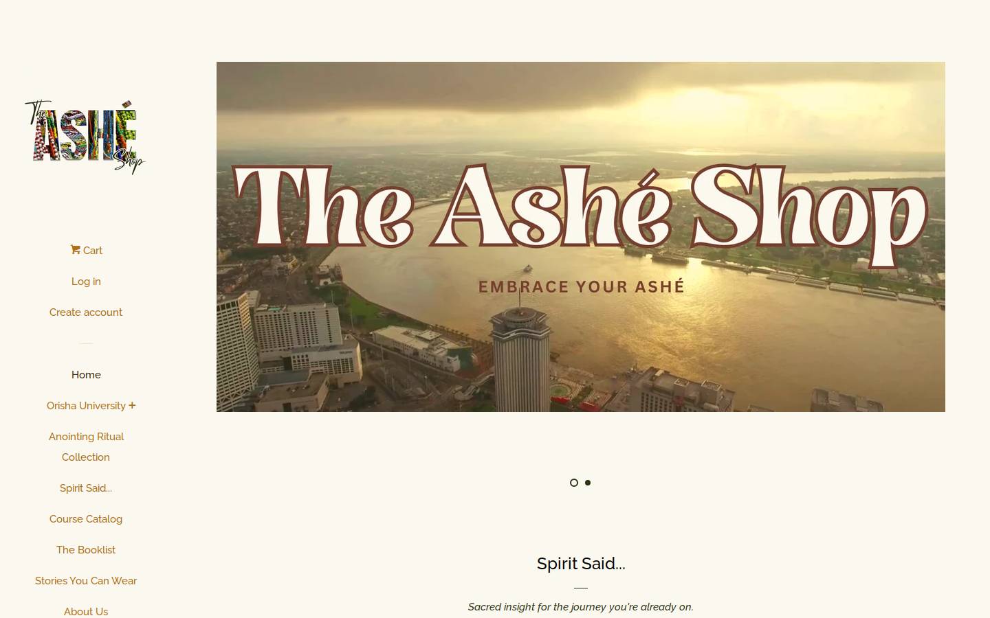 theasheshop.com homepage screenshot