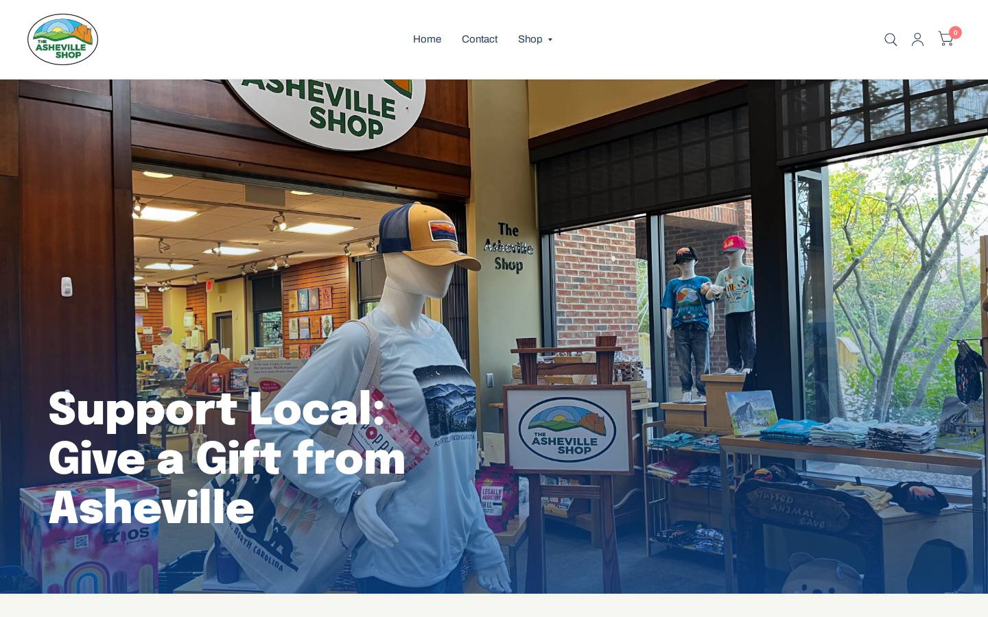 theashevilleshop.com homepage screenshot