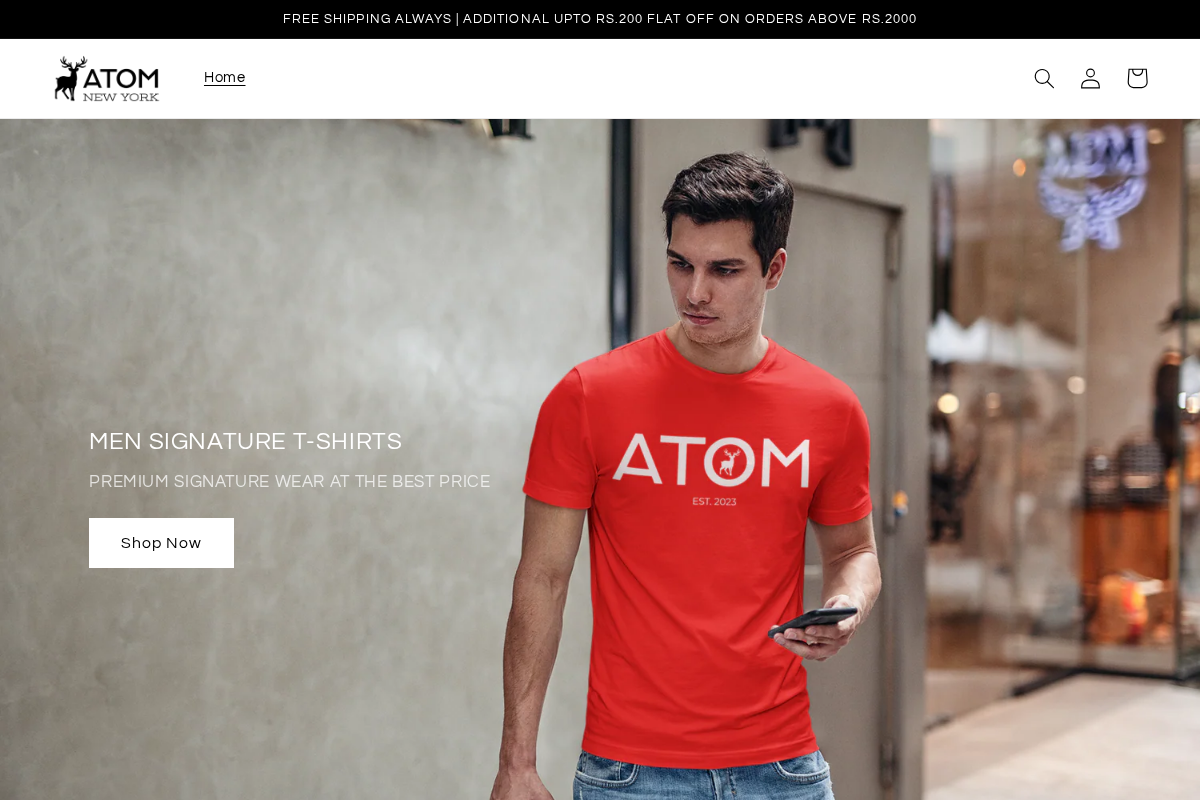 theatom.in homepage screenshot