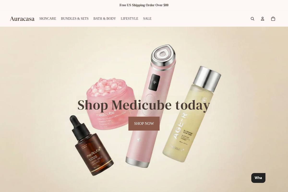 theauracasa.com homepage screenshot