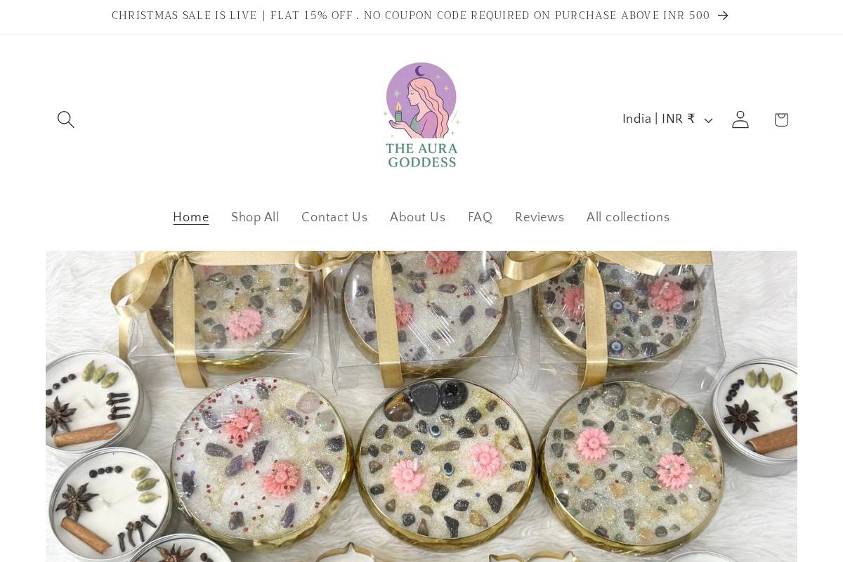 theauragoddess.com homepage screenshot