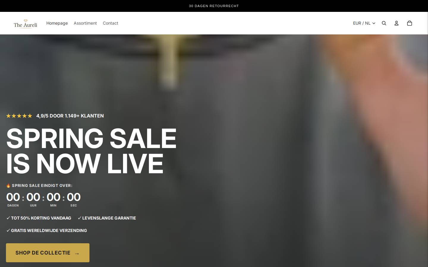Theaureli homepage screenshot