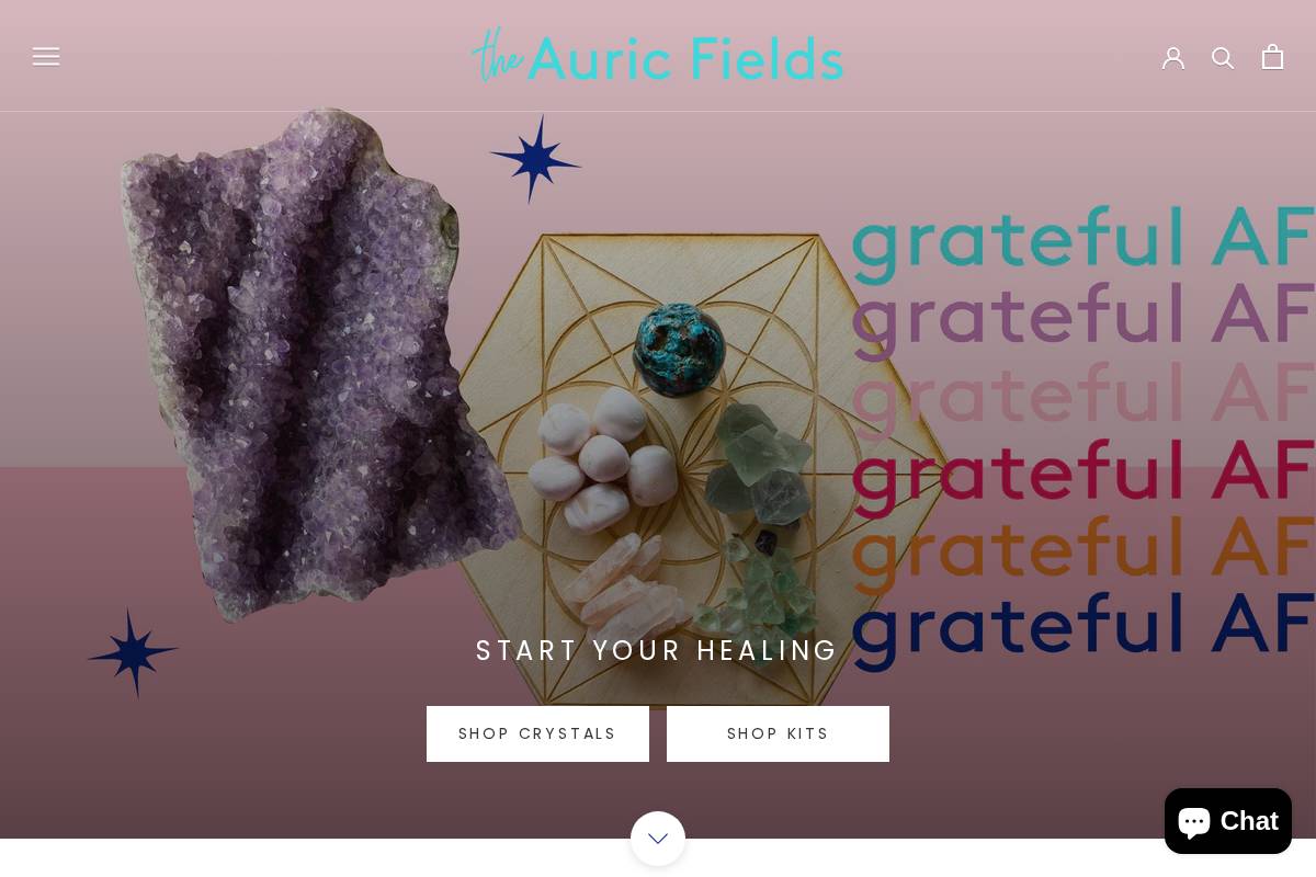 theauricfields.com homepage screenshot