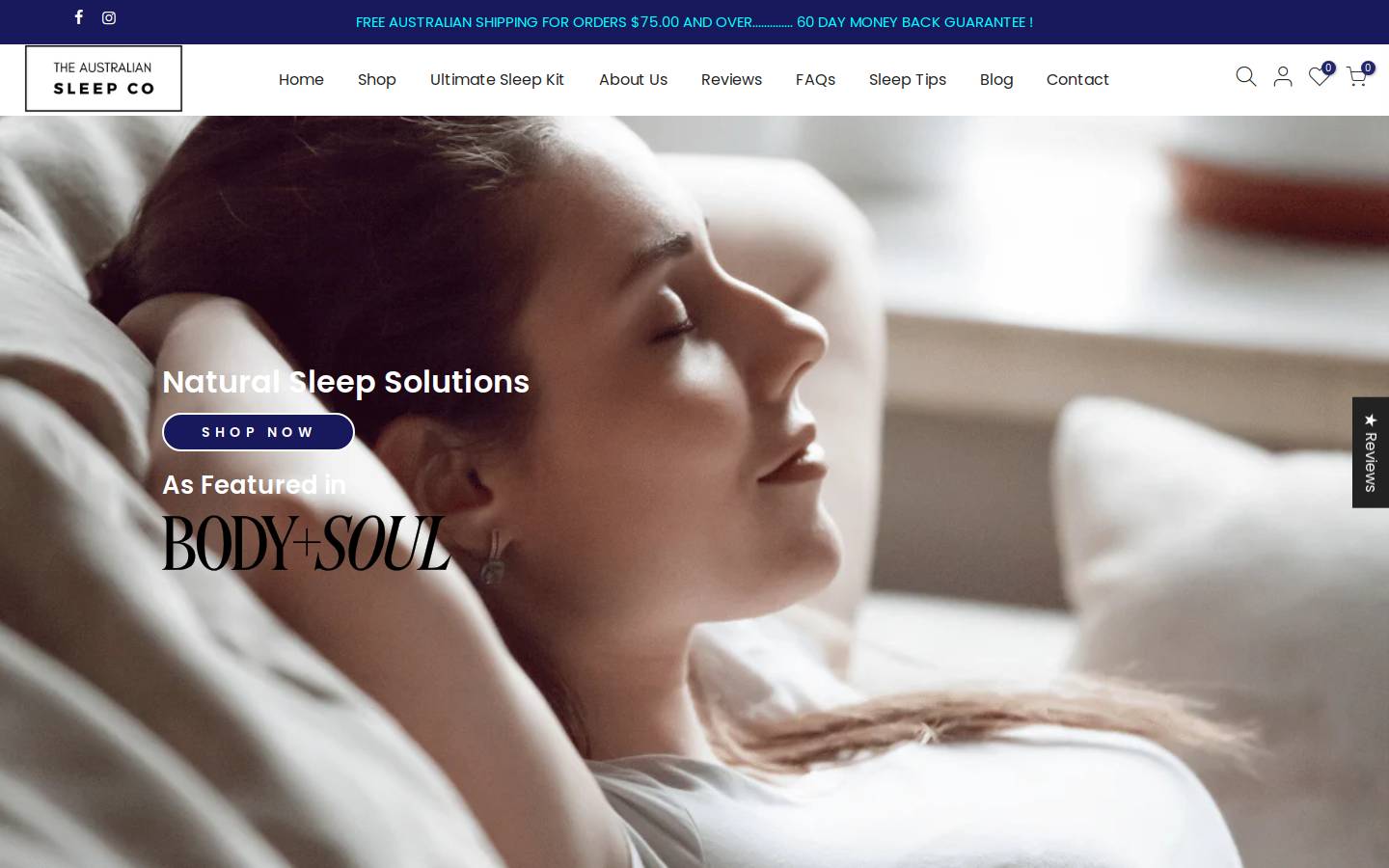 theaustraliansleepco.com homepage screenshot