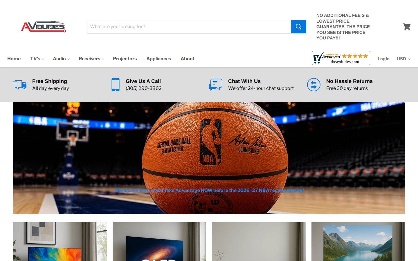 Theavdudes homepage screenshot