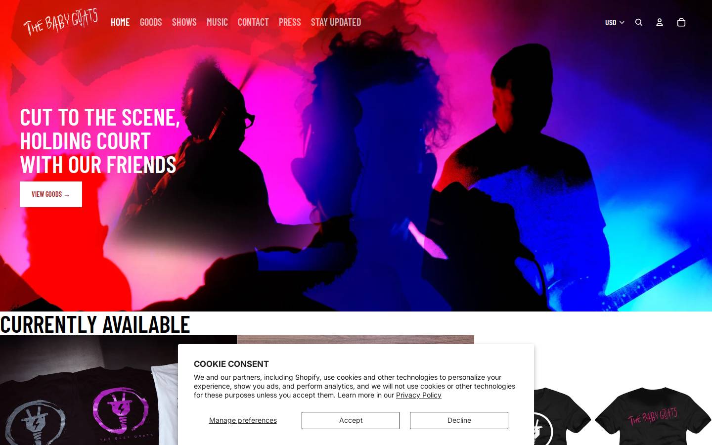 thebabygoats.com homepage screenshot