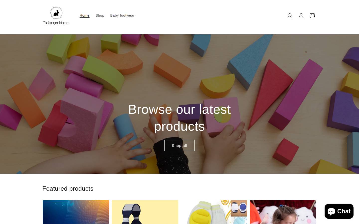 thebabyrabbit.com homepage screenshot
