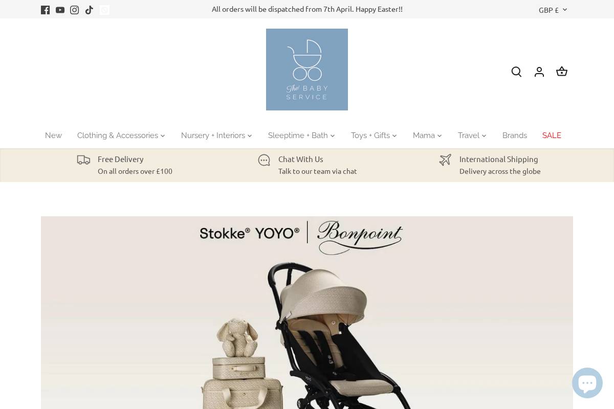 thebabyservice.com homepage screenshot