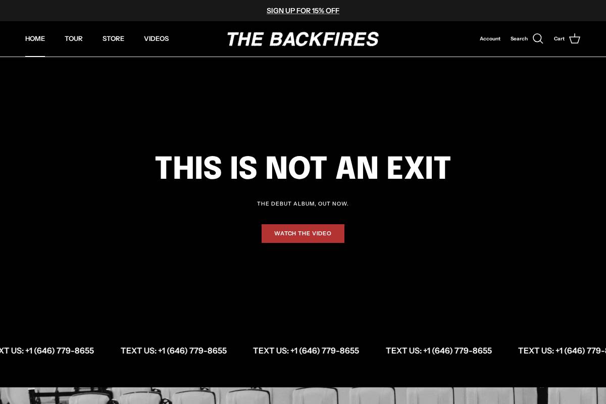 thebackfires.com homepage screenshot