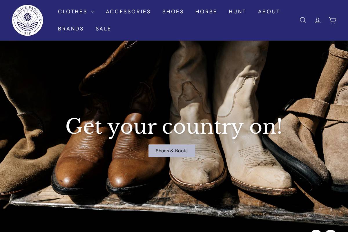 thebackpaddock3311.com homepage screenshot