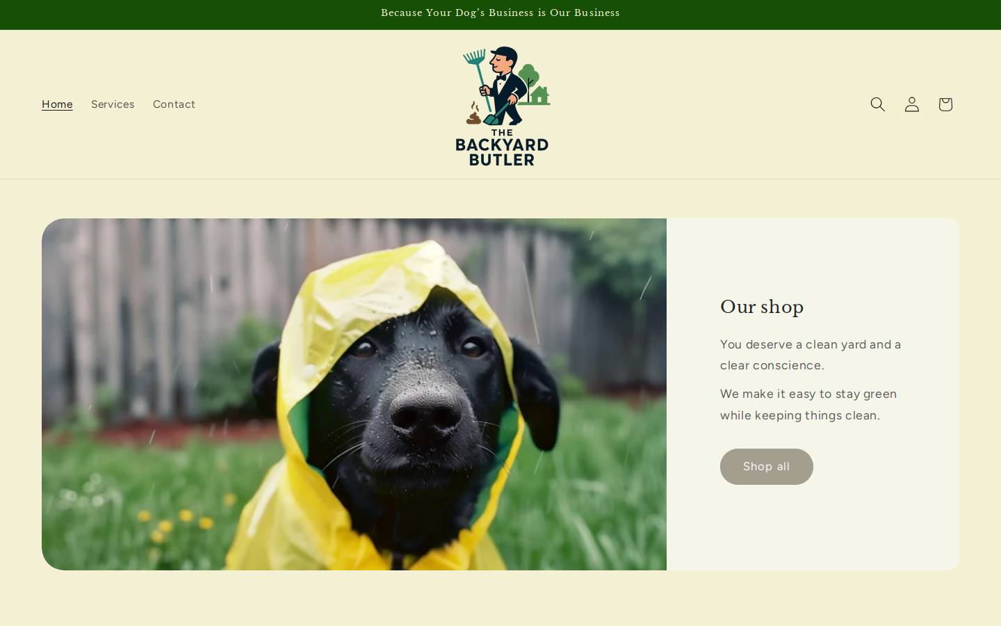 thebackyardbutler.ca homepage screenshot