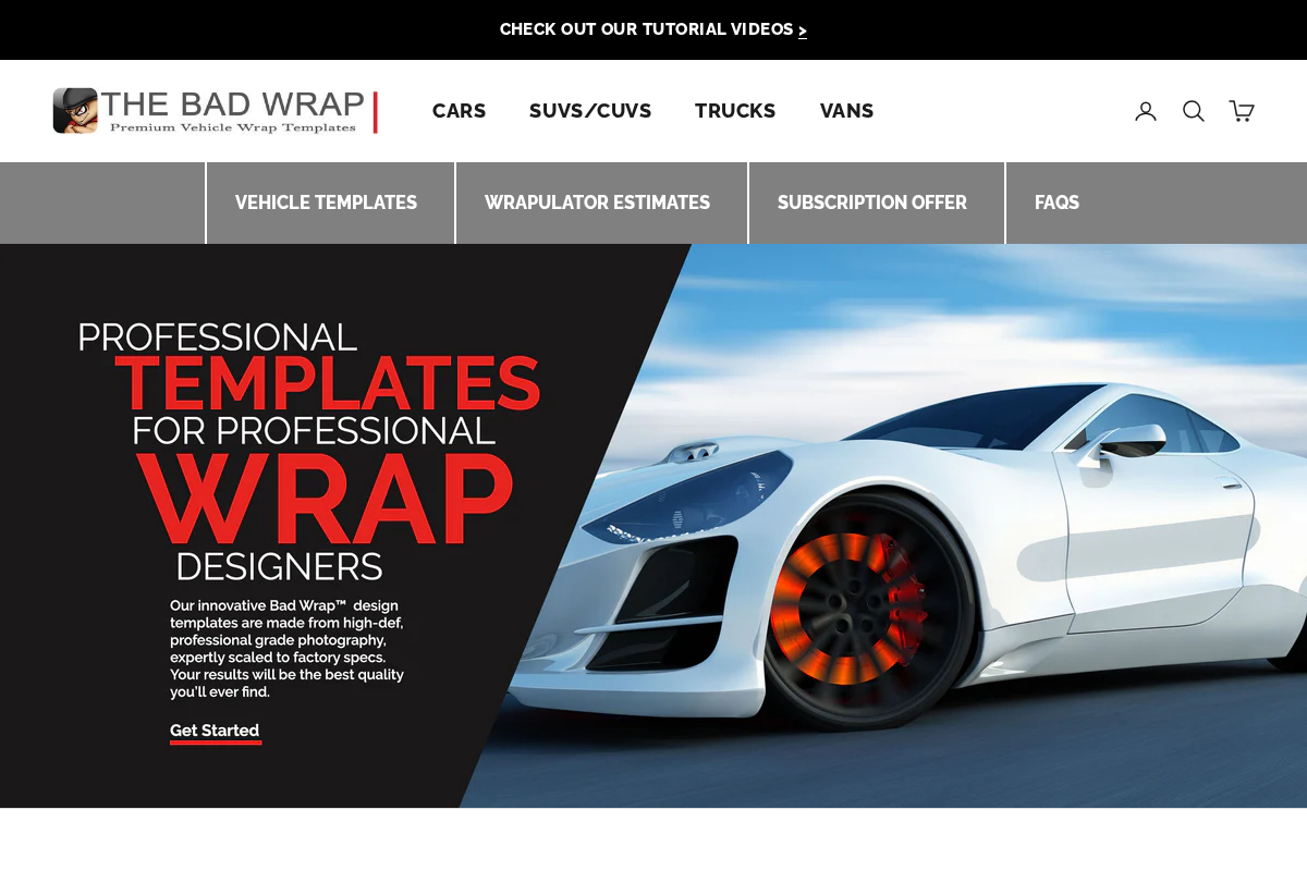 BadWrap homepage screenshot