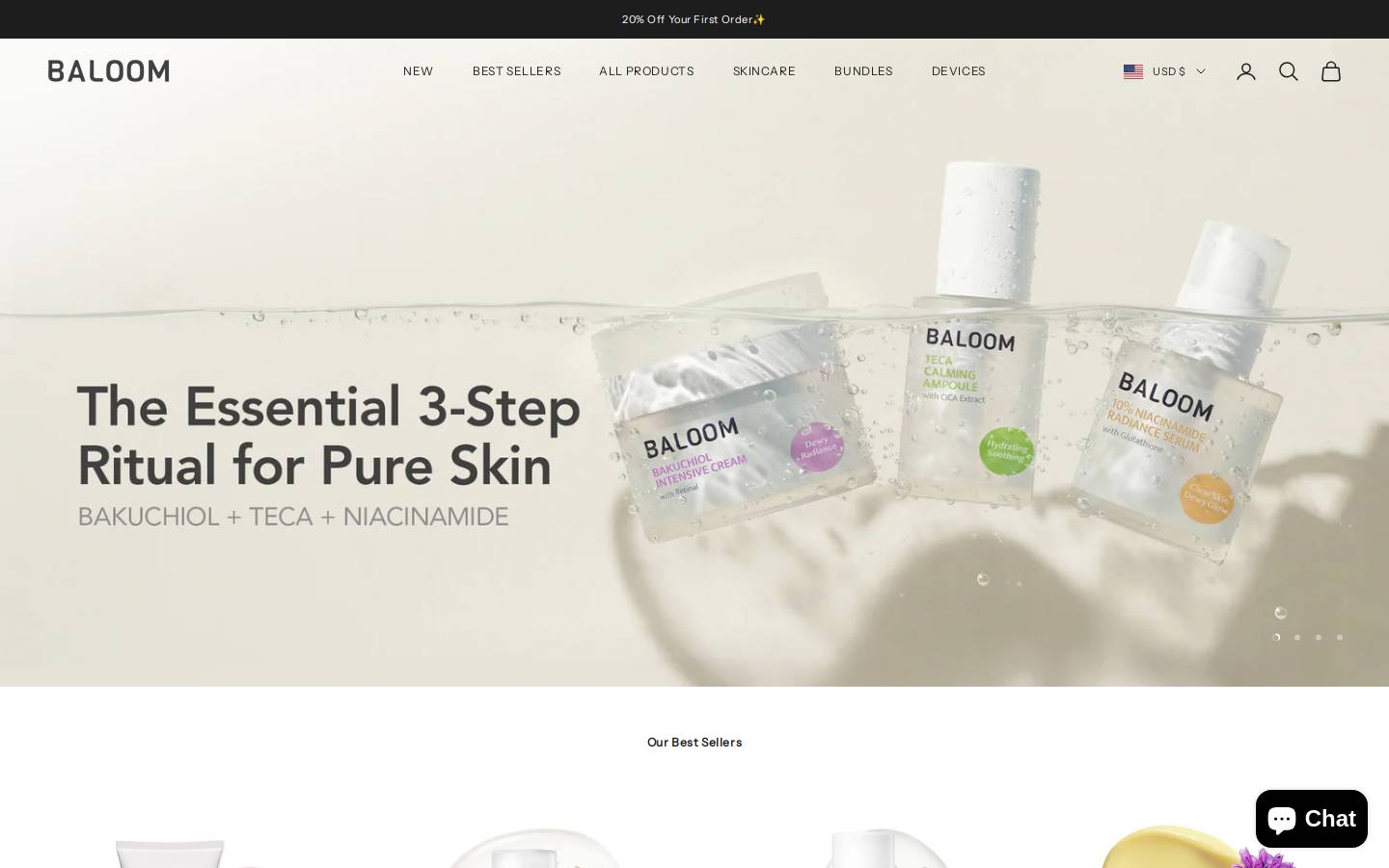 thebaloom.com homepage screenshot